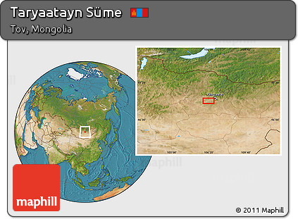 Satellite Location Map of Taryaatayn Süme