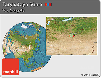 Satellite Location Map of Taryaatayn Süme