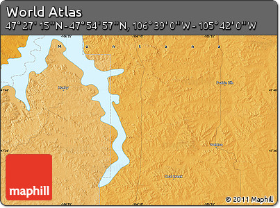Political Map of the Area around 47° 41' 6" N, 106° 10' 30" W