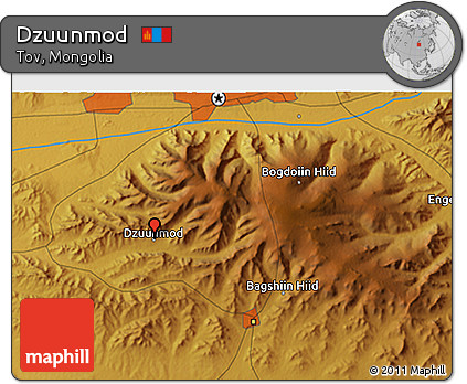 Physical 3D Map of Dzuunmod