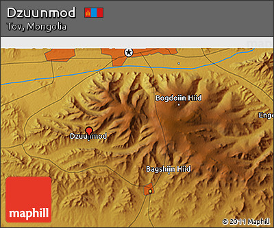 Physical 3D Map of Dzuunmod
