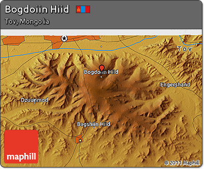 Physical 3D Map of Bogdoiin Hiid