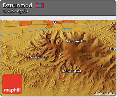 Physical 3D Map of Dzuunmod