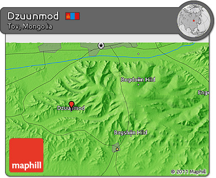 Political 3D Map of Dzuunmod