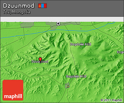 Political 3D Map of Dzuunmod