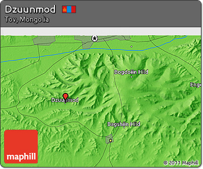 Political 3D Map of Dzuunmod