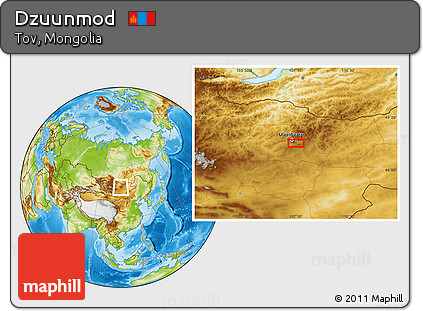 Physical Location Map of Dzuunmod
