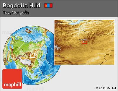 Physical Location Map of Bogdoiin Hiid