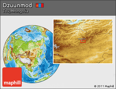 Physical Location Map of Dzuunmod