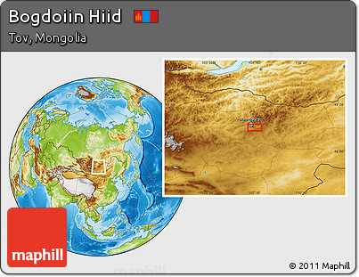 Physical Location Map of Bogdoiin Hiid
