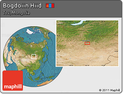 Satellite Location Map of Bogdoiin Hiid