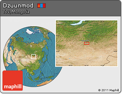 Satellite Location Map of Dzuunmod