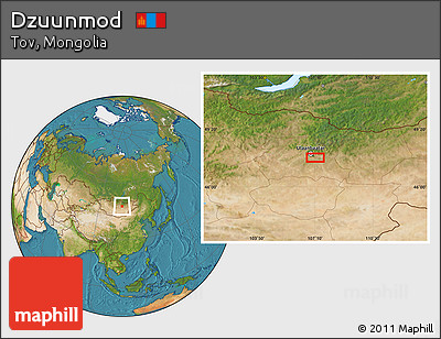 Satellite Location Map of Dzuunmod