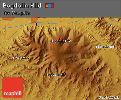 Physical Map of Bogdoiin Hiid