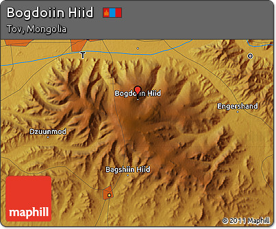Physical Map of Bogdoiin Hiid