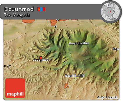 Satellite Map of Dzuunmod