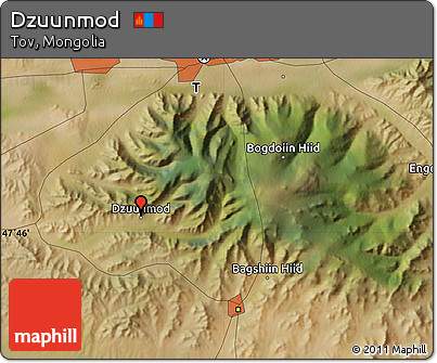 Satellite Map of Dzuunmod