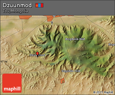 Satellite Map of Dzuunmod