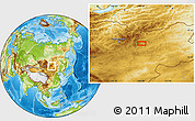 Physical Location Map of the area around 47° 41' 6" N, 109° 43' 29" E