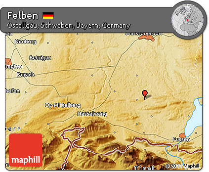 Physical 3D Map of Felben
