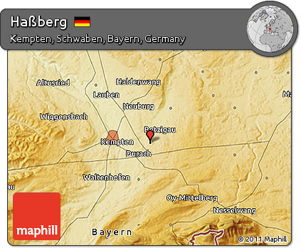 Physical 3D Map of Haßberg