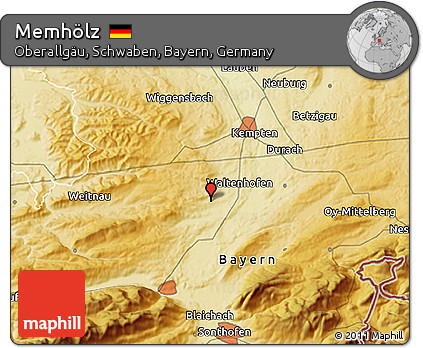 Physical 3D Map of Memhölz