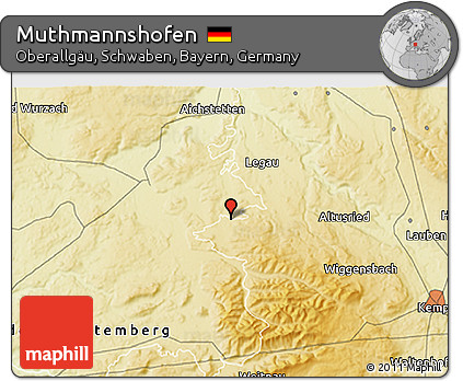 Physical 3D Map of Muthmannshofen