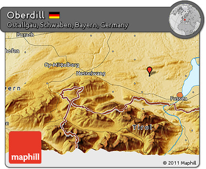 Physical 3D Map of Oberdill