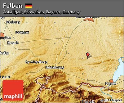 Physical 3D Map of Felben