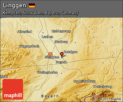 Physical 3D Map of Linggen
