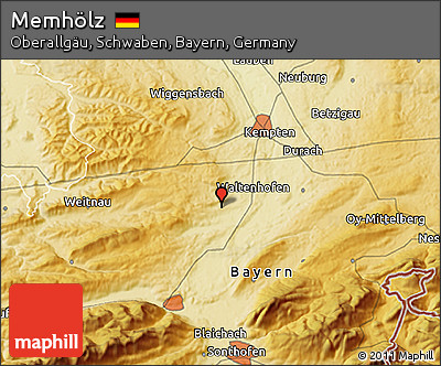 Physical 3D Map of Memhölz