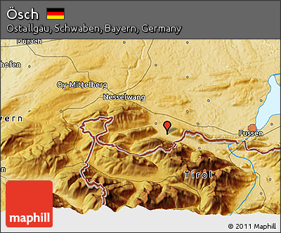 Physical 3D Map of Ösch
