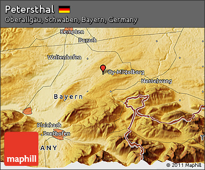 Physical 3D Map of Petersthal