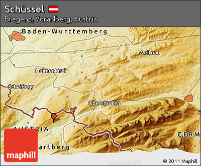 Physical 3D Map of Schüssel