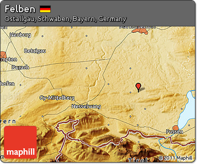 Physical 3D Map of Felben