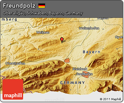 Physical 3D Map of Freundpolz