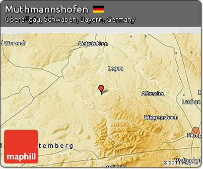 Physical 3D Map of Muthmannshofen