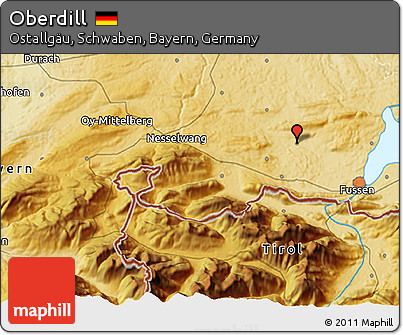Physical 3D Map of Oberdill