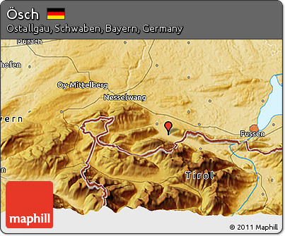 Physical 3D Map of Ösch