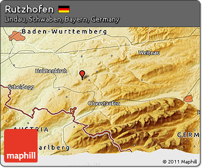 Physical 3D Map of Rutzhofen