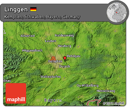 Satellite 3D Map of Linggen