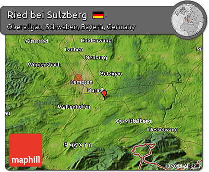 Satellite 3D Map of Ried Bei Sulzberg