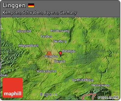 Satellite 3D Map of Linggen
