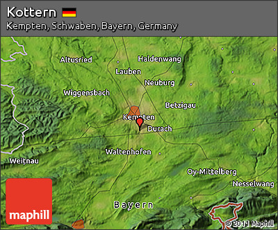 Satellite 3D Map of Kottern