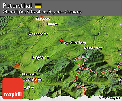 Satellite 3D Map of Petersthal