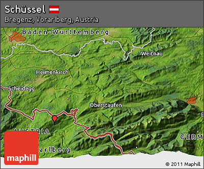 Satellite 3D Map of Schüssel