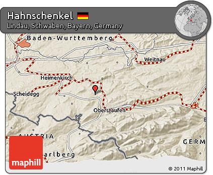 Shaded Relief 3D Map of Hahnschenkel