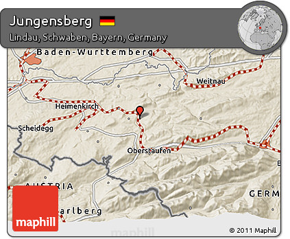Shaded Relief 3D Map of Jungensberg