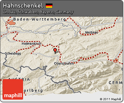 Shaded Relief 3D Map of Hahnschenkel