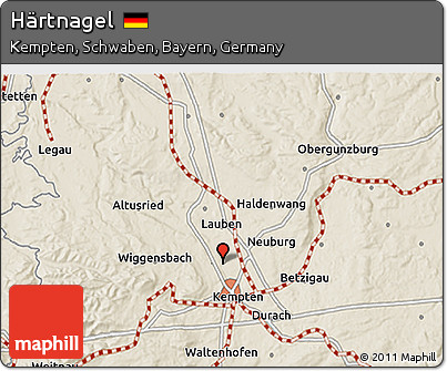 Shaded Relief 3D Map of Härtnagel